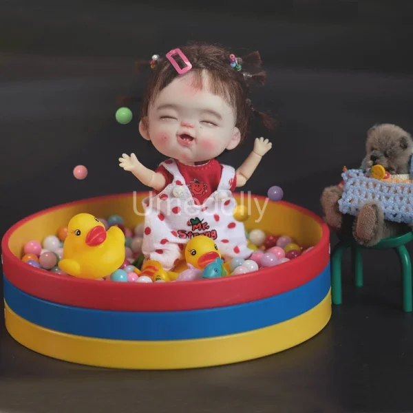 Super Cute 1/12 Scale Simulation Mini Color Ball Pool Pretend Play Miniature Dollhouse Children Room Furniture Accessories Toy - Image 2