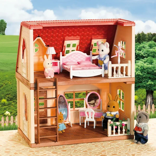 Simulation Kitchen Forest Family Small House Double Three- Story Villa Reindeer Animal Model Girl Dollhouse Furniture Toy Gifts - Image 4