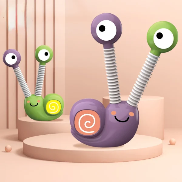 Snail Decompression Telescopic Pop Tubes Fidget Toys Sensory Toy Cool Light Lifelike Shape for Stress Anxiety Relief - Image 4