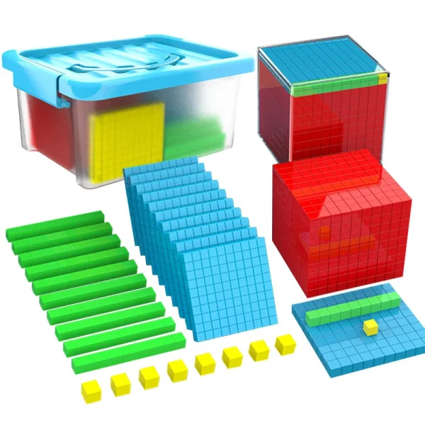 Children Decimal Math Cube Demonstrator Learning Toys Parish 3D Digital Math Cube Model Teaching Aids Logical Thinking Training